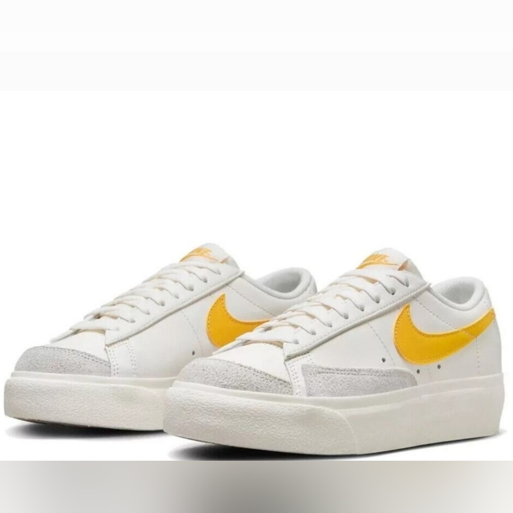 Nike Blazer Low Platform (Womens Size 10) Shoes DJ0292 113 Pale Ivory Gold